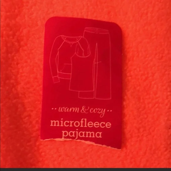 New SO Light Orange Long Sleeve Pajama Top Juniors Sz Medium - Picture 3 of 8
